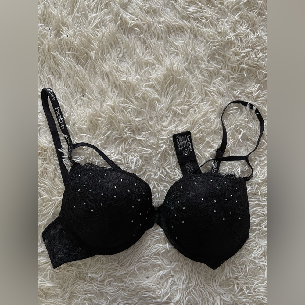 • Bebe Lace Rhinestone Bra - Picture 4 of 9